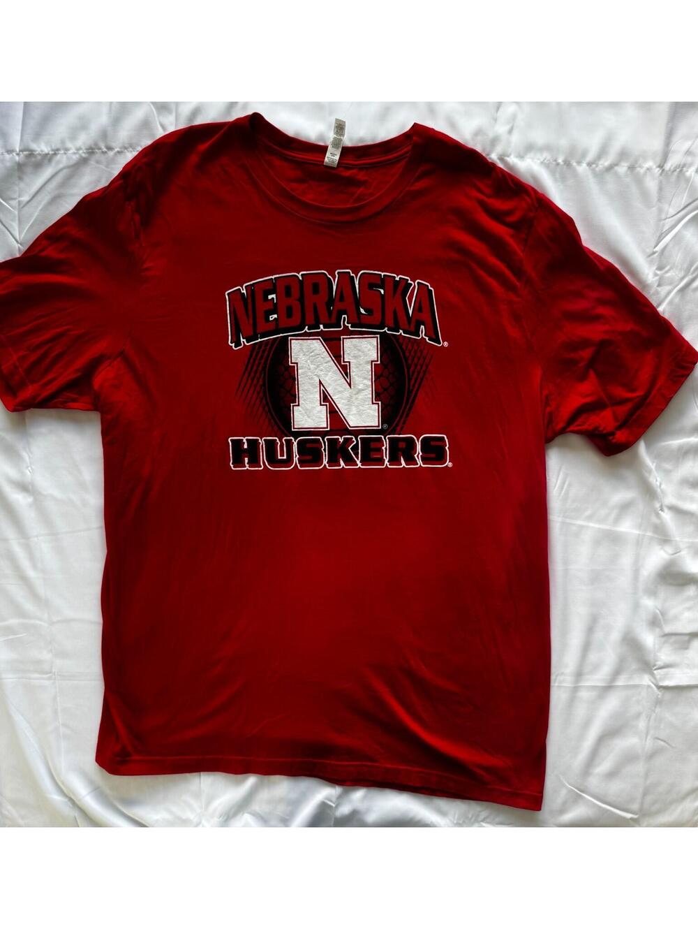 Nebraska Huskers Shirt Mens 3XL Red Graphic Tee NCAA Football Big Logo Bella Can